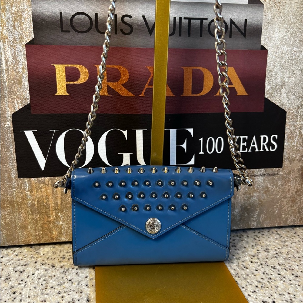 Rebecca Minkoff Blue Studded Leather Crossbody